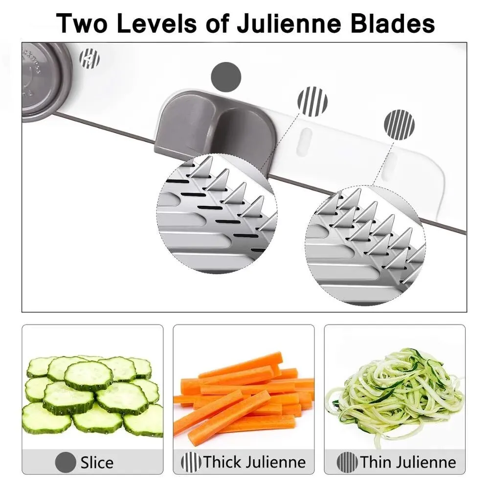 Multifunctional vegetable cutter Slicer Grater Adjustable Safe Blades