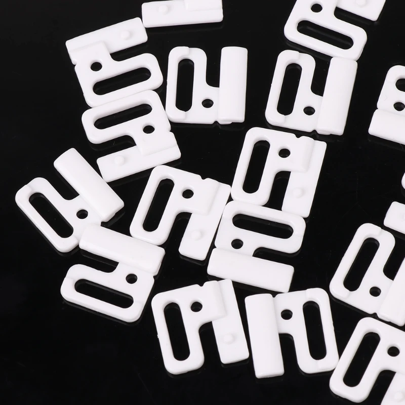

Y1UB 10 Craft Plastic Rectangle Tap Hooks & Clasp Sewing On Swimsuit Bra