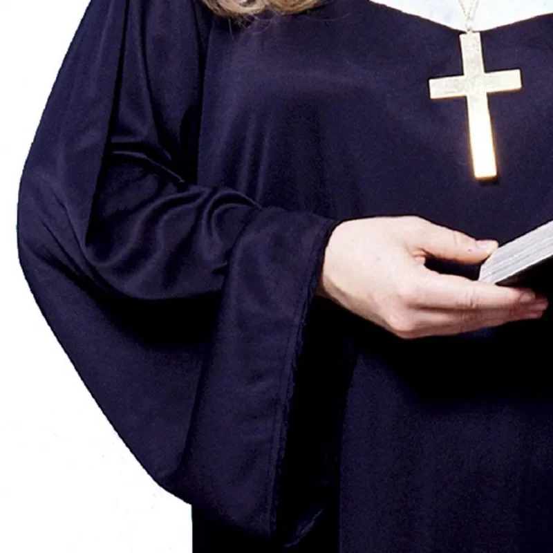Déguisement Nonne Traditionnelle Femme – Robe Noire – photo 5