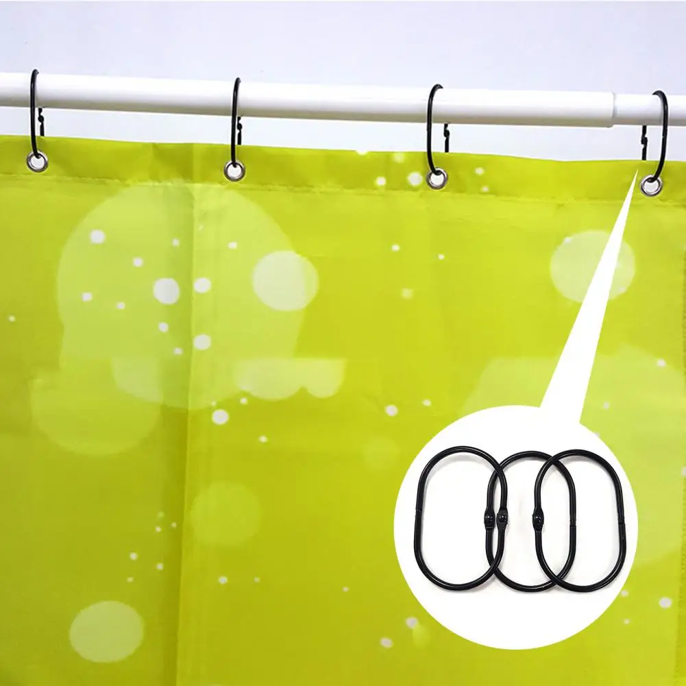 

12Pcs Portable Reusable Long-term Use Rust-Resistant Shower Hooks Household Supplies Shower Hooks Shower Curtain Rings