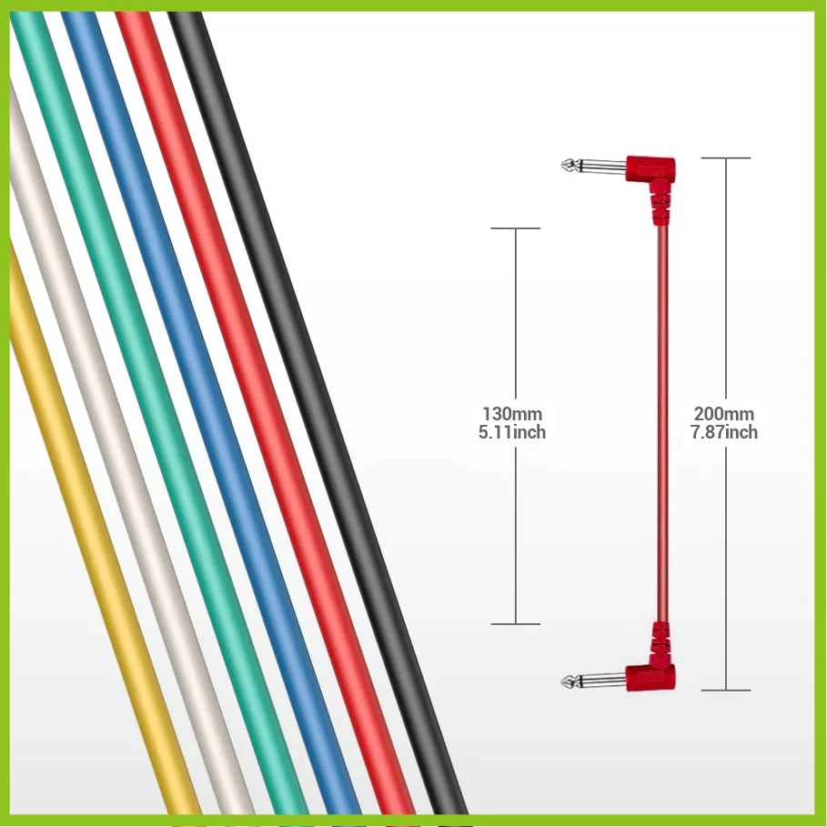 3/6 Pack 6In Guitar Patch Cables Black/Colorful Guitar Pedal Cable Effect Cable Cord 1/4