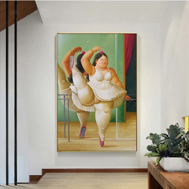 

Nordic Canvas Painting Modern Art Q Version Fat Girl Posters and Prints Quadros Wall Art Picture for Living Room Decor Cuadros