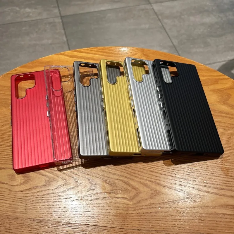 Fashion Plating 3D Stripe Armor Phone Cover with Corrugated Luggage Pattern