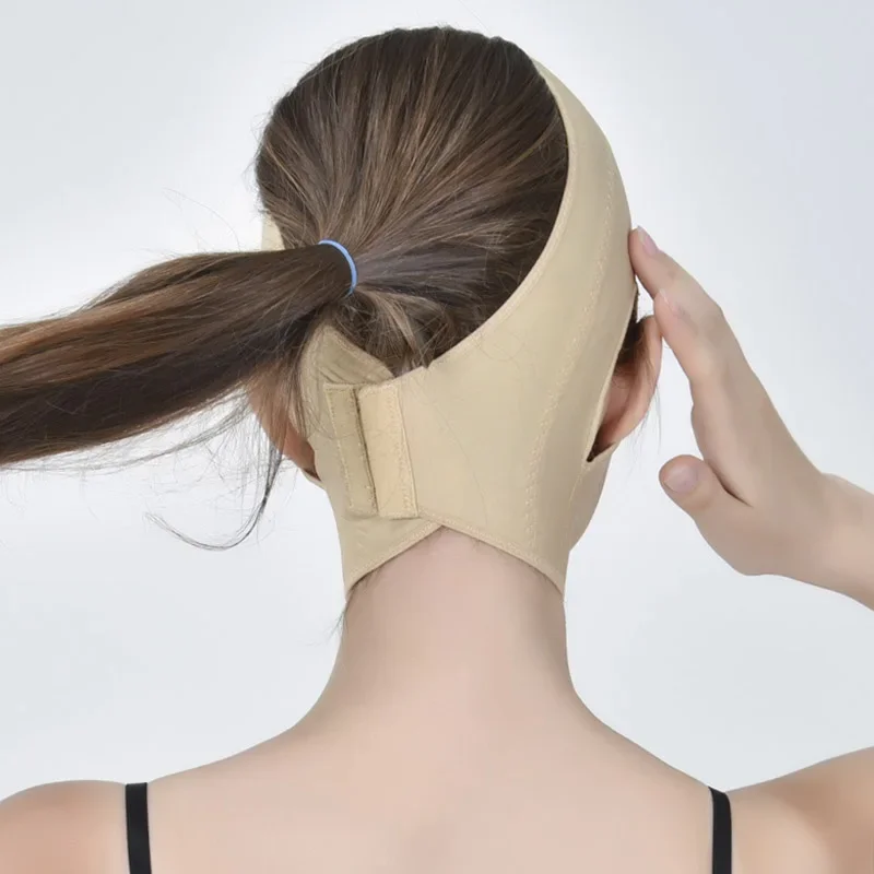 Face V Shaper High Elasticity Facial Slimming Bandage Side Leakage Ear Far Infrared Nano 3D Double Lift Breathable Facial Belt