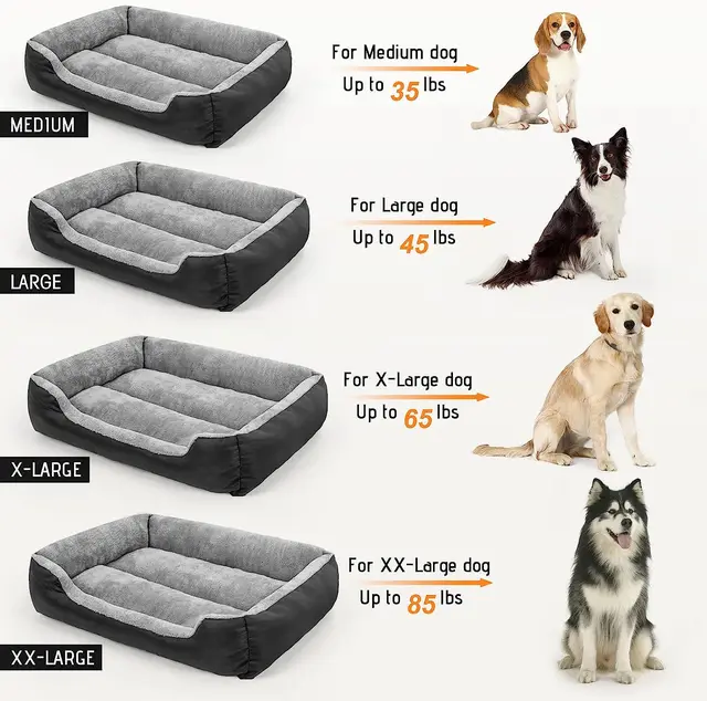 ATUBAN Dog Beds for Large Dogs, Washable Pet Bed Mattress Comfortable, Warming Rectangle Bed for Medium and Large Dogs, Cat Pets 2 ATUBAN Dog Beds for Large Dogs, Washable Pet Bed Mattress Comfortable, Warming Rectangle Bed for Medium and Large Dogs, Cat Pets 2