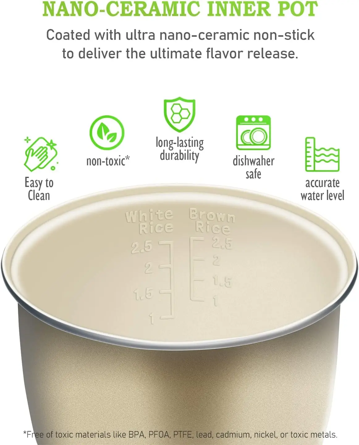 Rice Cooker 2.5 Cups Uncooked, Healthy Ceramic Coating Portable Rice Cooker, 1.2L Travel Rice Cooker Small for 1-3 People, 4