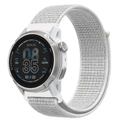 Breathable Nylon Loop Watch Band with Adjustable Fit, 20/22mm - Width 22mm (Reflective white)