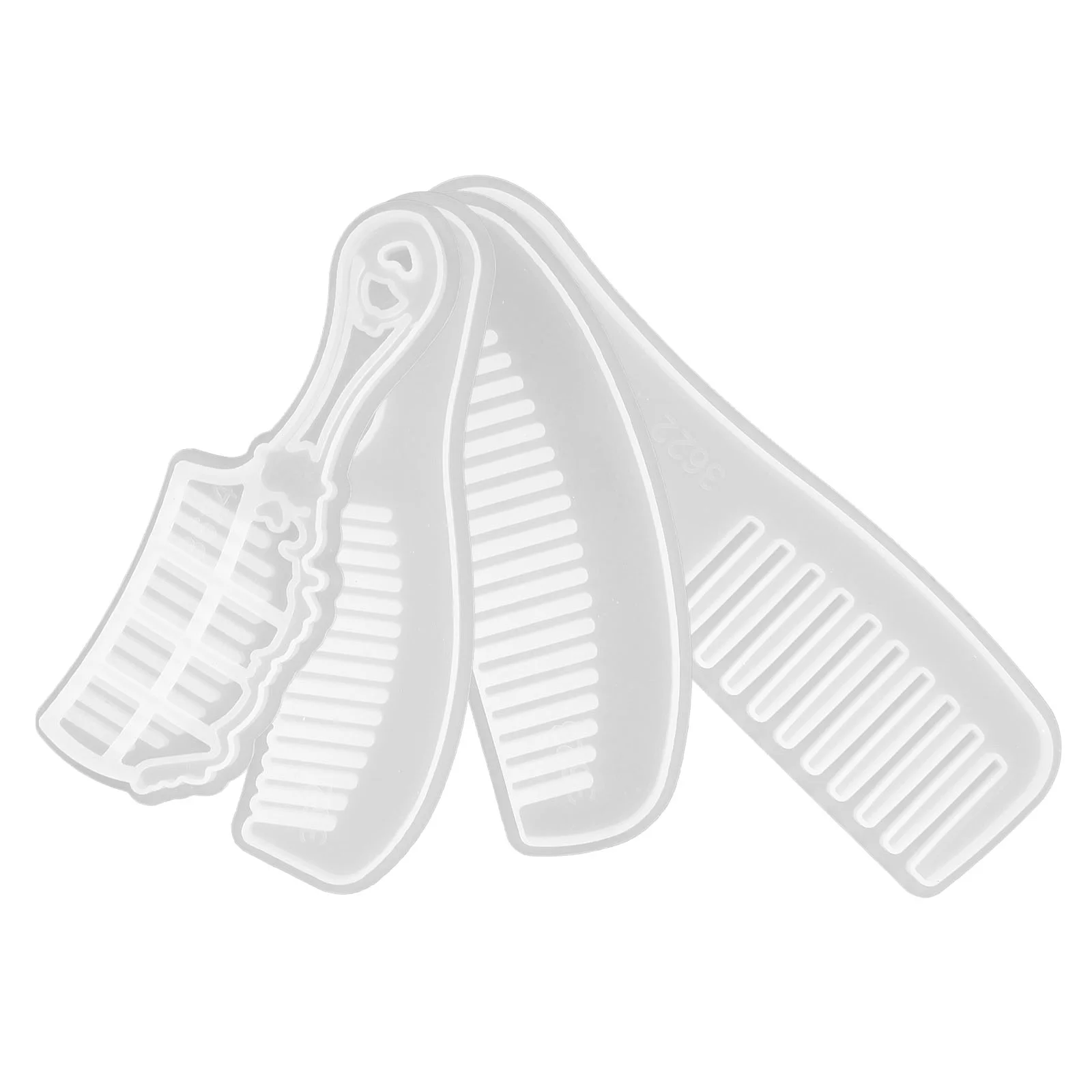 

4 pcs Silicone Comb Making Molds DIY Comb Silicone Molds Silicone Casting Molds