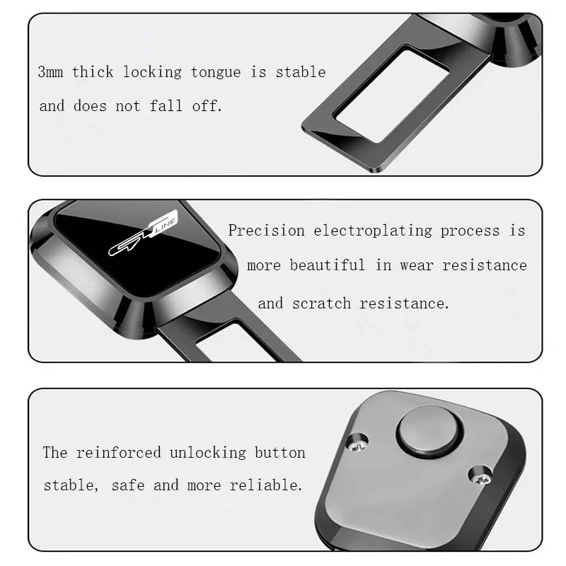 For Kia KN Sportage Picanto Rio K5 Optima Ceed Niro Venga Car Seat Belt Clip Extension Plug Car Safety Seat Lock Buckle seat belt extender seat belt clip car seat belt accessory