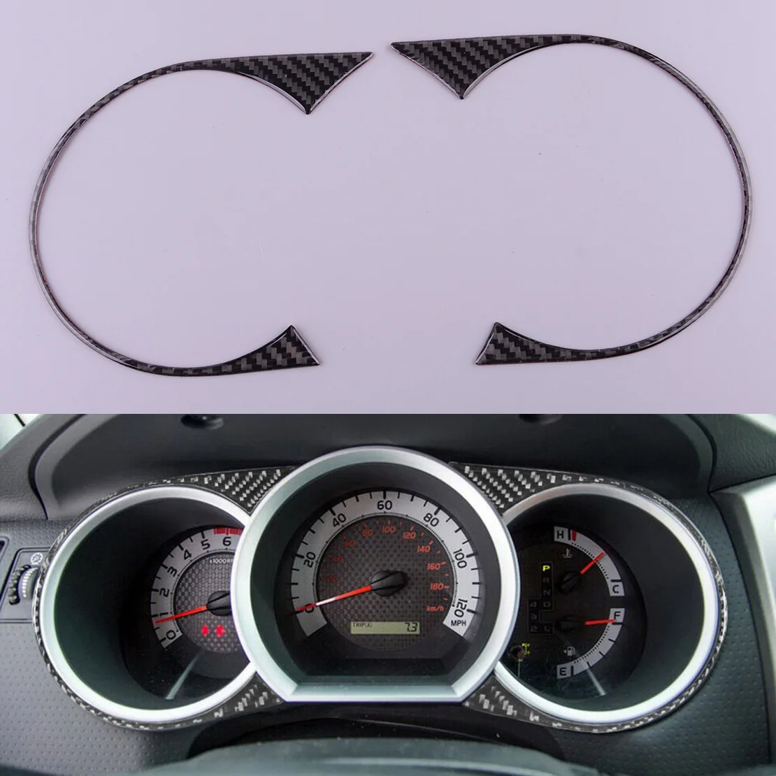 

2 шт., наклейки из углеродного волокна для Toyota Tacoma 2012 2013 2014 2015