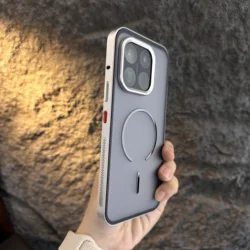 Magnetic Aluminum Alloy Case with Tempered Glass Acrylic Back for Xiaomi 17T Pro (Silver)