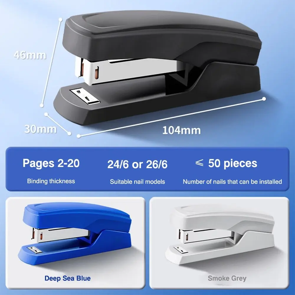 24/6 Staples Stapler Color Mini Portable Long Stapler Effortless Labor-saving Stapling Machine Office School push stapler mini stapler set hand stapler
