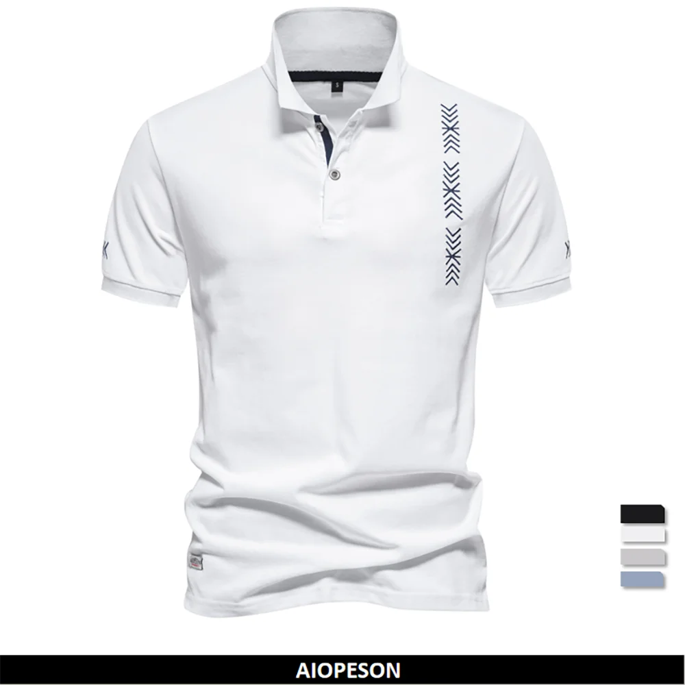 2024 New Summer 100% Cotton Polo Shirt for Men Brand Quality