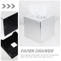 Square Tissue Box Holder Plastic Household Tissue Box Cover Rectangular Napkin Box Tissue Storage Box Paper Towel Holder Home 2