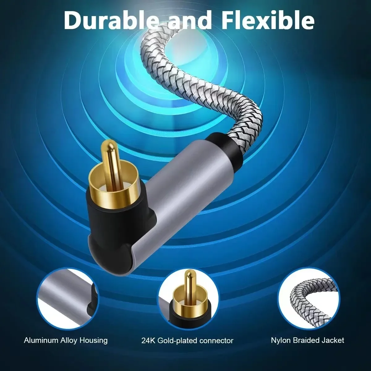 Cable De Subwoofer EMK, Cable Coaxial Digital, Cable RCA