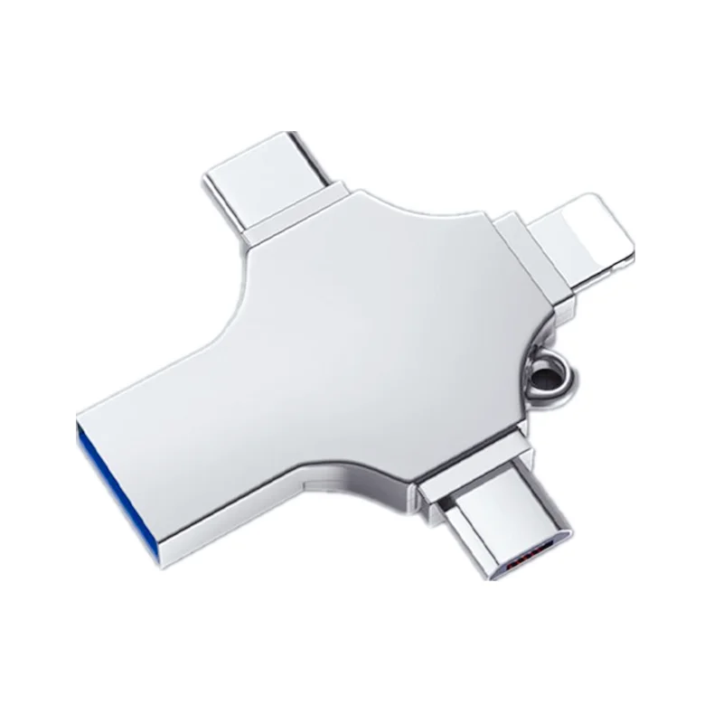 USB-флеш-накопитель 4 в 1, Otg 32/64/128/256/512 ГБ USB-флеш-накопитель 4 в 1, Otg 32/64/128/256/512 ГБ