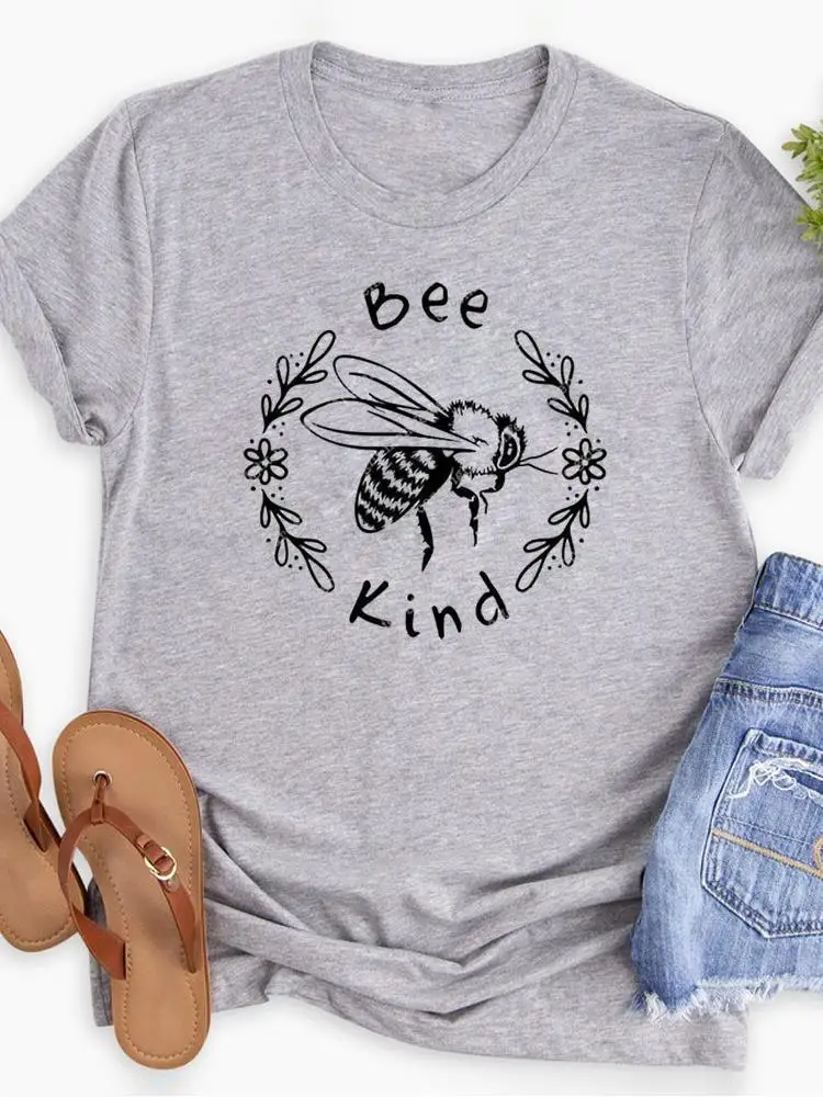 Sommerfuglsøt 90-talls søt grafisk t-skjorte med korte ermer sommermote dameklær trykk dameskjorte t-skjorte844_voghion.com