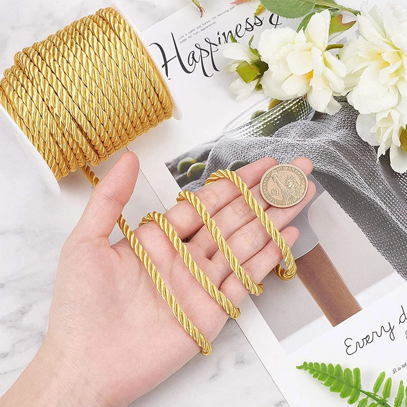 5mm 5/10m Twisted Cord Rope Trim Craft Decorative Nylon Rope Handmade