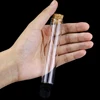 5pcs 12x100mm/15x100mm/18x100mm/20x100mm/25x100mm/40x100mm Flat Bottom Glass Test Tube With Cork Stoppers For Kinds Of TESTS 5