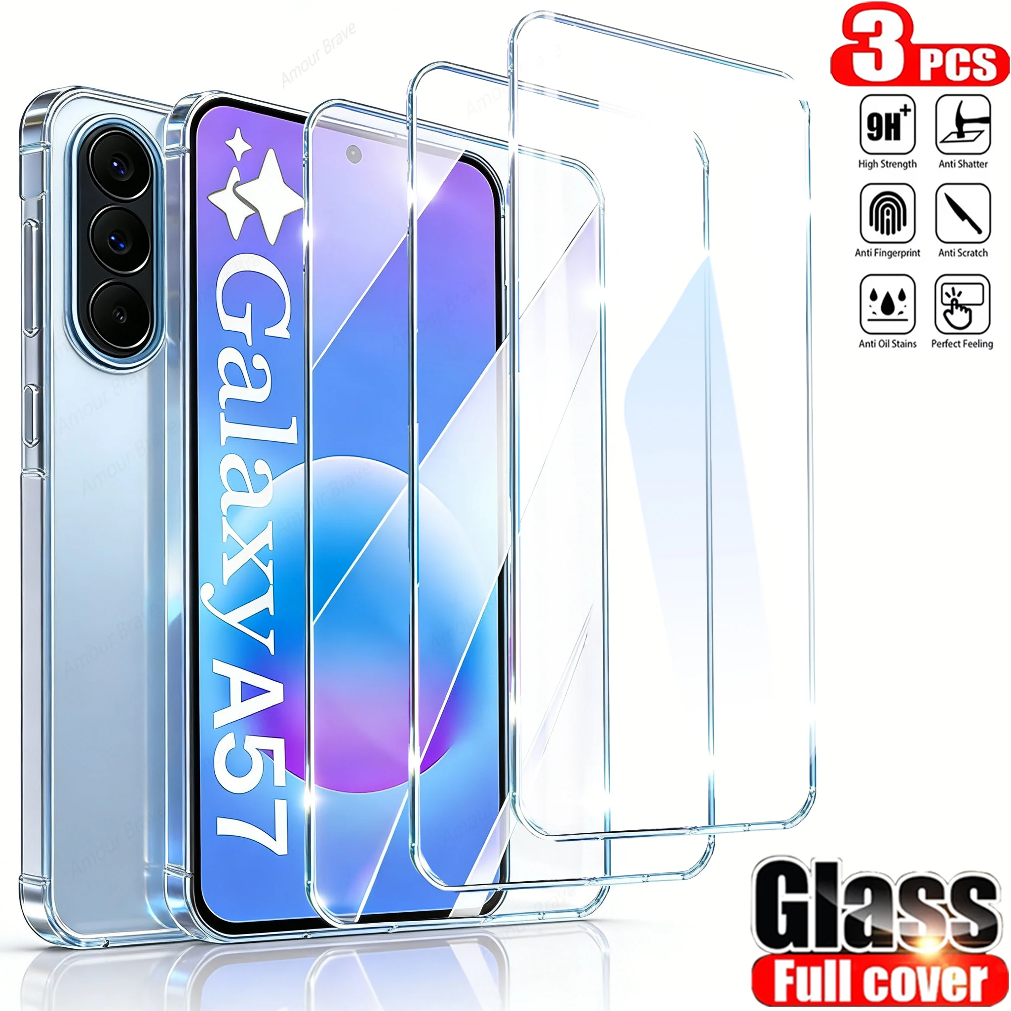 Premium Tempered Glass Screen Protector - 3 Pack
