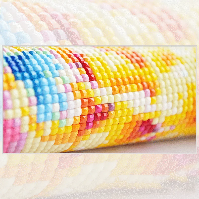 HUACAN DMC Rhinestones For Embroidery Full Square Drill Crystal For Diamond Painting