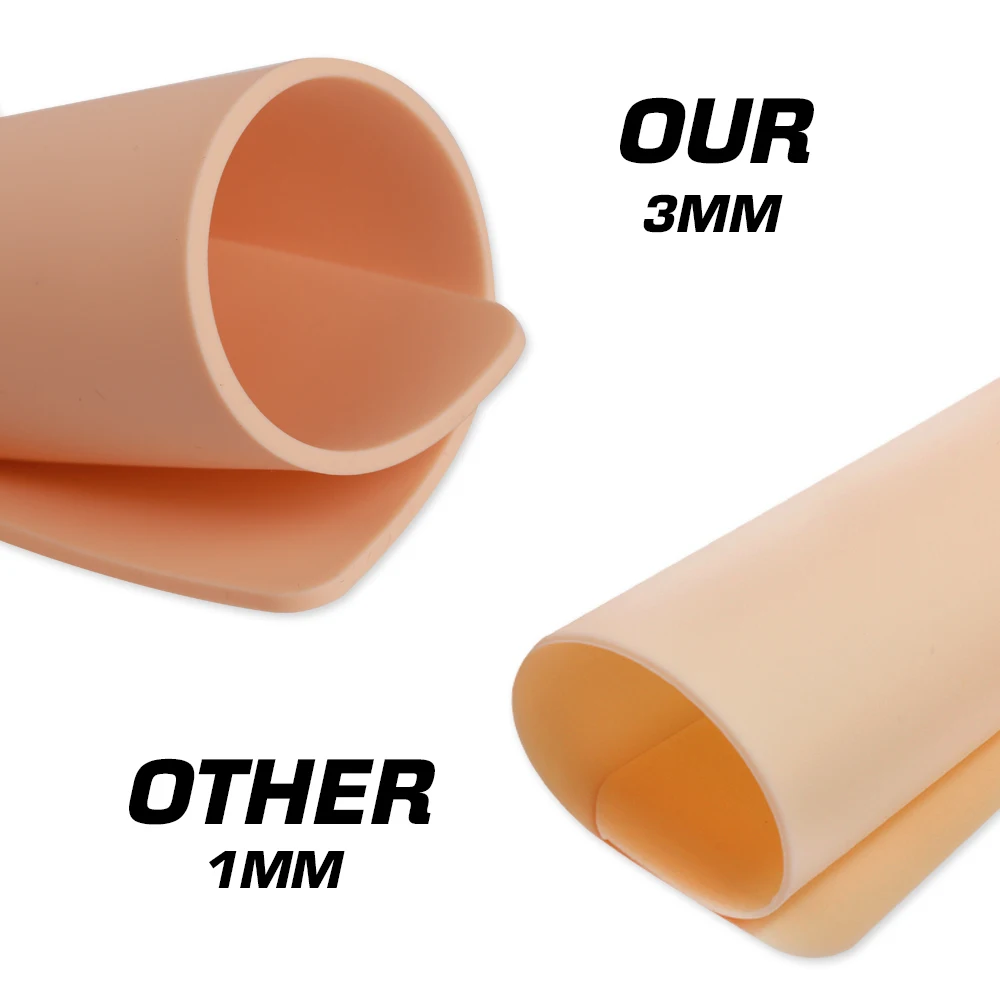 3MM Thicker Tattoo Practice Skin Double Sides Microblading Eyebrow Permanent Makeup Silicone Practice Skin Tattoo Accessories