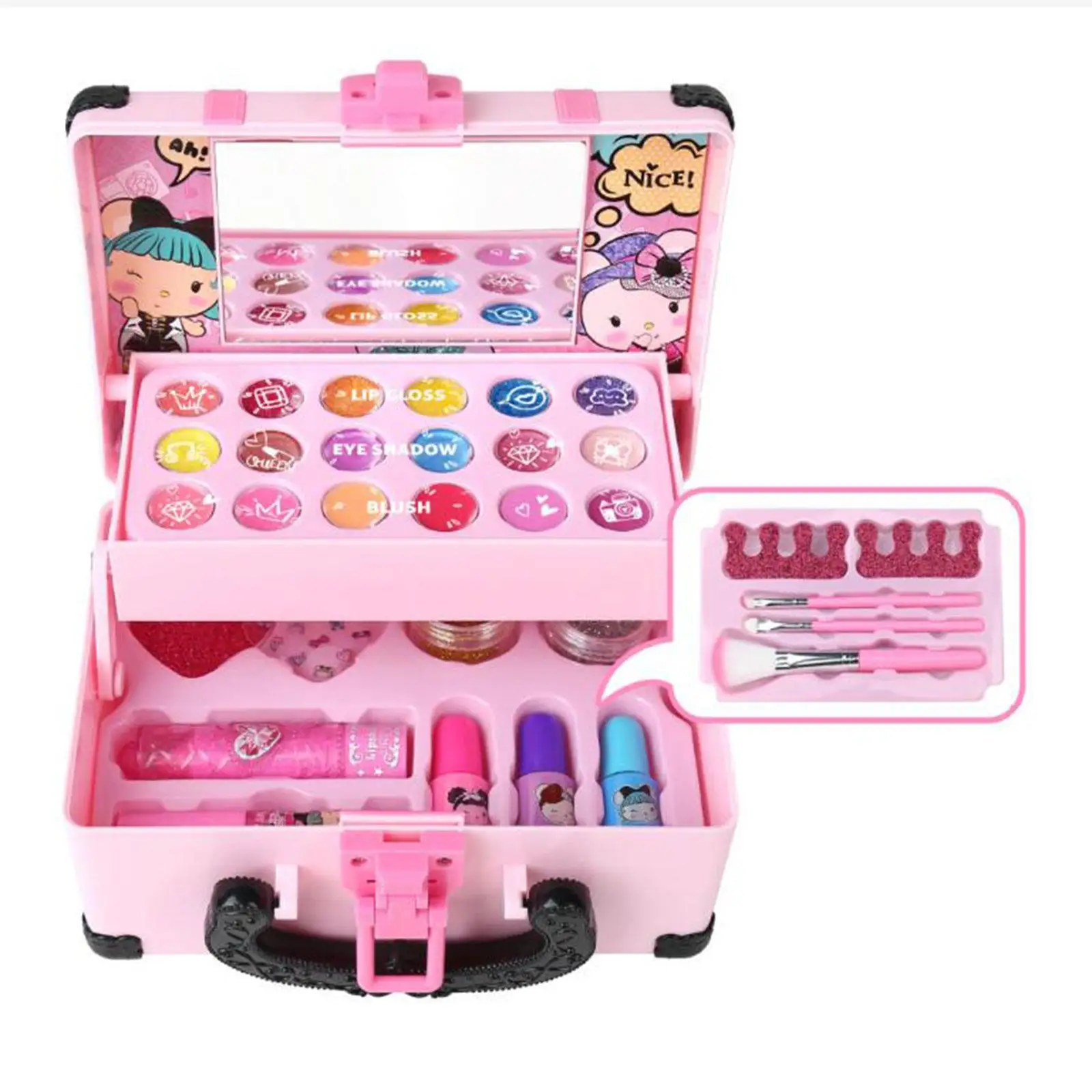 

Children Makeup Playing Box Makeup Vanity Toy Dresser Toy Pretend Makeup Set for Toddlers Children Girls Kids Birthday Gifts