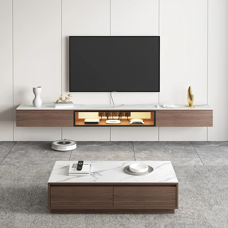 White Office Tv Stand Display Floor Dinning Unit Entertainment Tv Table Universal Glass Led Mobili Per La Casa Mobili In Legno