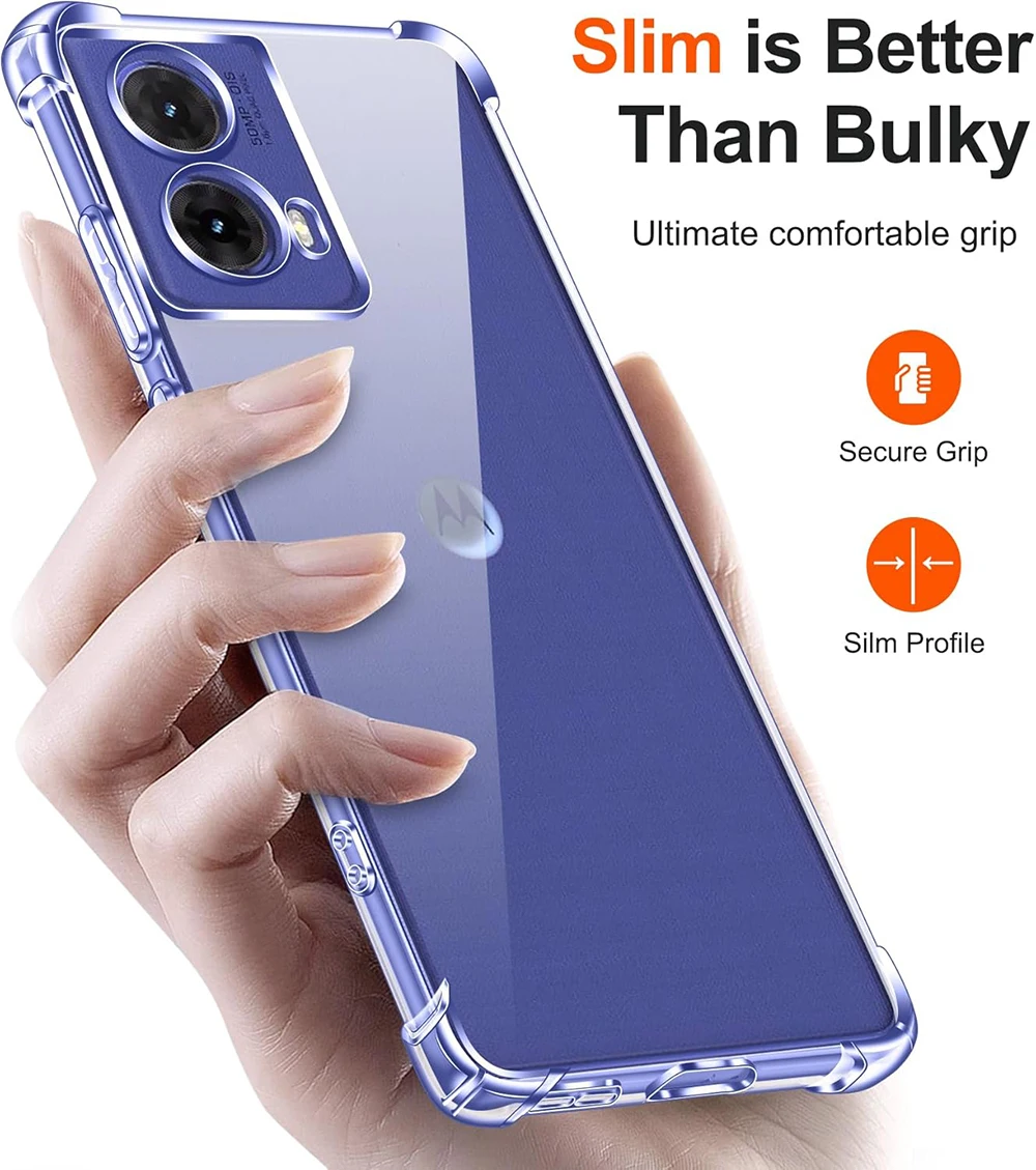 Shockproof Silcone Soft Case Motorola G85 G84 G53 G54 G53 G52 G42 G24 G22 G72 G32 G33 G30 G14 G15 G8 G9 G7 Plus Power Clear phone case