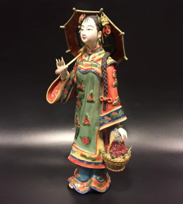 Chinese Dalishiwan doll ceramics classic figures ladies style model house decoration girl Beauty figure Sculpture statue Home De