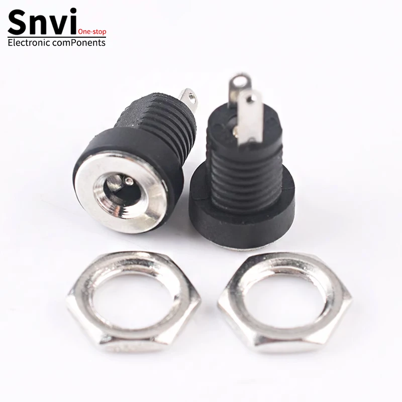 5 stücke 5A 30 V DC Netzteil Jack Buchse Weibliche Panel Mount Stecker 5,5 2,1mm Stecker Adapter 2 terminal Arten 5,5x2,1 DC-022B