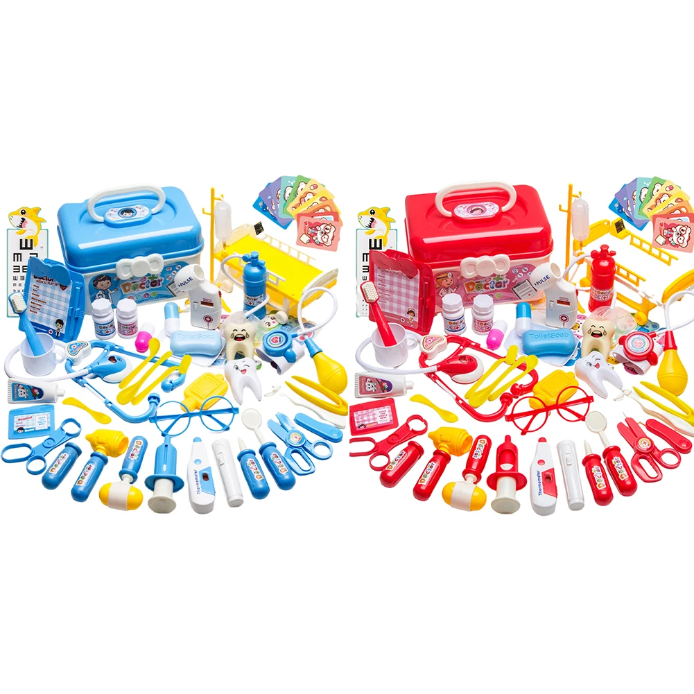 

51pcs Doctor Set For Kids Pretend Play Medical Kit Doctor Role Play Game With Storage Box For Children Gifts