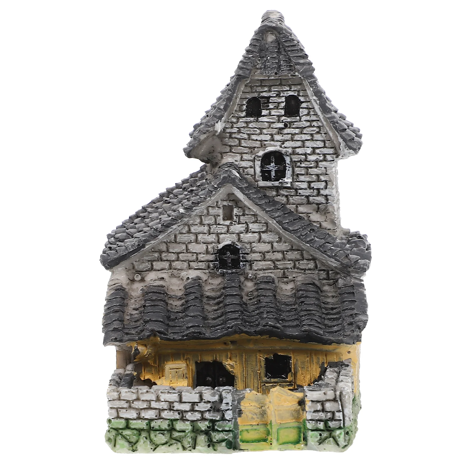 Mini Stone House Mini-Landscape Ornament Photo Prop Piccola Resina Decorativa Tiny Fairy Cottage