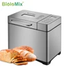 Biolomix Stainless Steel 1KG 19-in-1 Automatic Bread Maker 650W Programmable Bread Machine with 3 Loaf Sizes Fruit Nut Dispenser 1