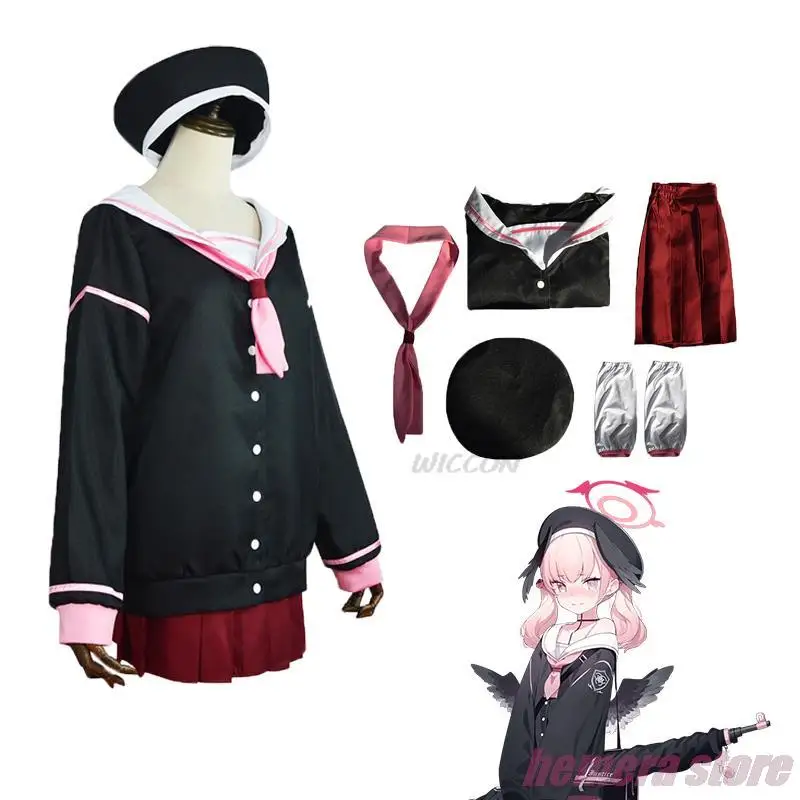 

Костюм для косплея игровой голубого архива, костюм косплея MX Shimoe Koharu, парик, школьная лоли, Матросская униформа, костюм на Хэллоуин