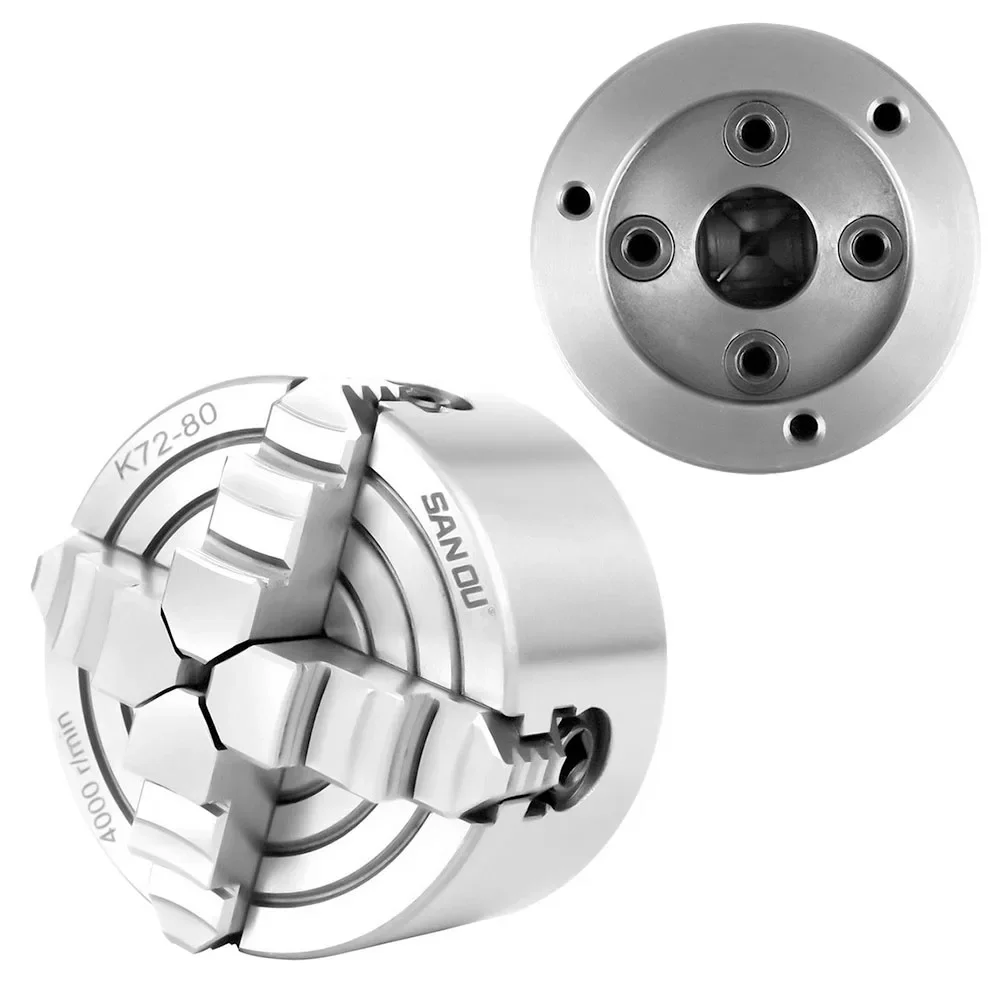 SANOU Chuck 4 Jaw 3-10Inch Lathe Independent Reversible Jaw