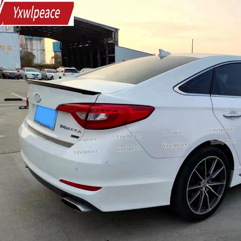 For Hyundai Sonata 2015 2016 Abs Material Unpainted Color Trunk Lip