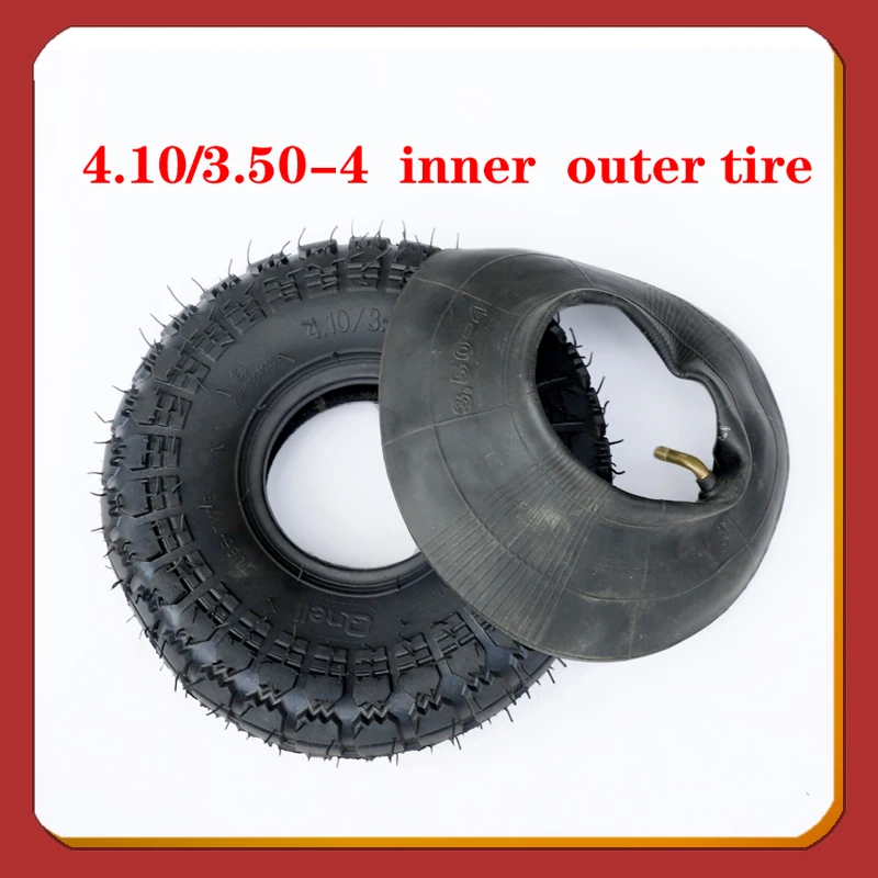 

High Quality 4.10/3.50-4 Pneumatic Tire for Electric Scooter Trolley ATV Quad Kart 47cc 49cc Rough Block for All Models