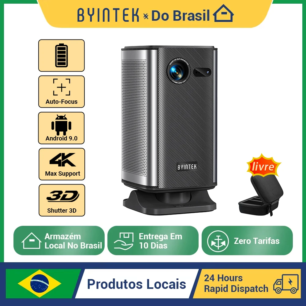 BYINTEK P70S 小型プロジェクター 4K対応 内蔵バッテリー Sb8f8068a434947fea187bd2b2fa2d