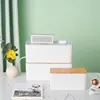 Bamboo Wood Cover Simple Wire Box Cable Management Box Plug Board Storage Box Power Cord Charger Storage 5