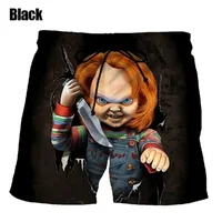 Chucky Doll Horror Graphic Beach Shorts Men 3D Printed Board Shorts Surfing Swim Trunks Cool Kids Short Pants 2