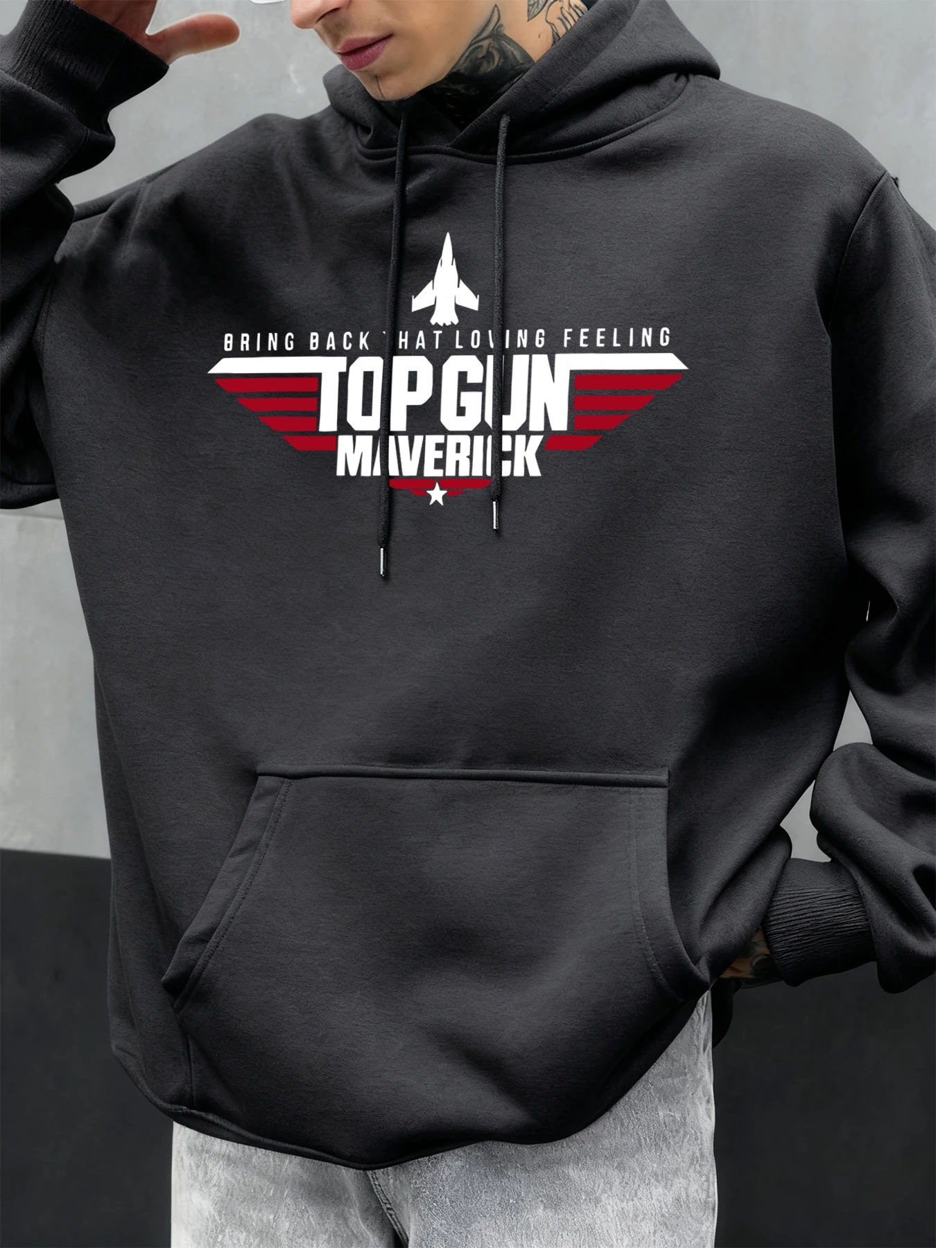 Top Gun Maverick Design Men Hoodies Oversized Comfortable Hoodie Pocket Fleece Streetwear Autumn Fashion Casual Pullover