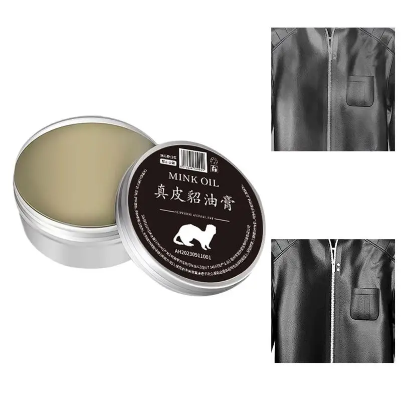 Leather Cleaning Cream Mink Oil Leather Care Balm for Boot Bags Furniture Restoring Refurbishing Maintenance leather repair gel leather repair kit leather cleaner shoe cleaning cream