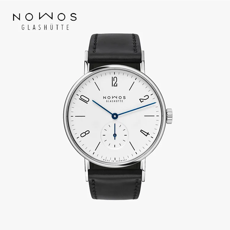 

N0M0S Large Dial TANGENTE Series Automatic Mechanical Watch for Men and Women Seagull Simple Sapphire Glass Leather Strap-01