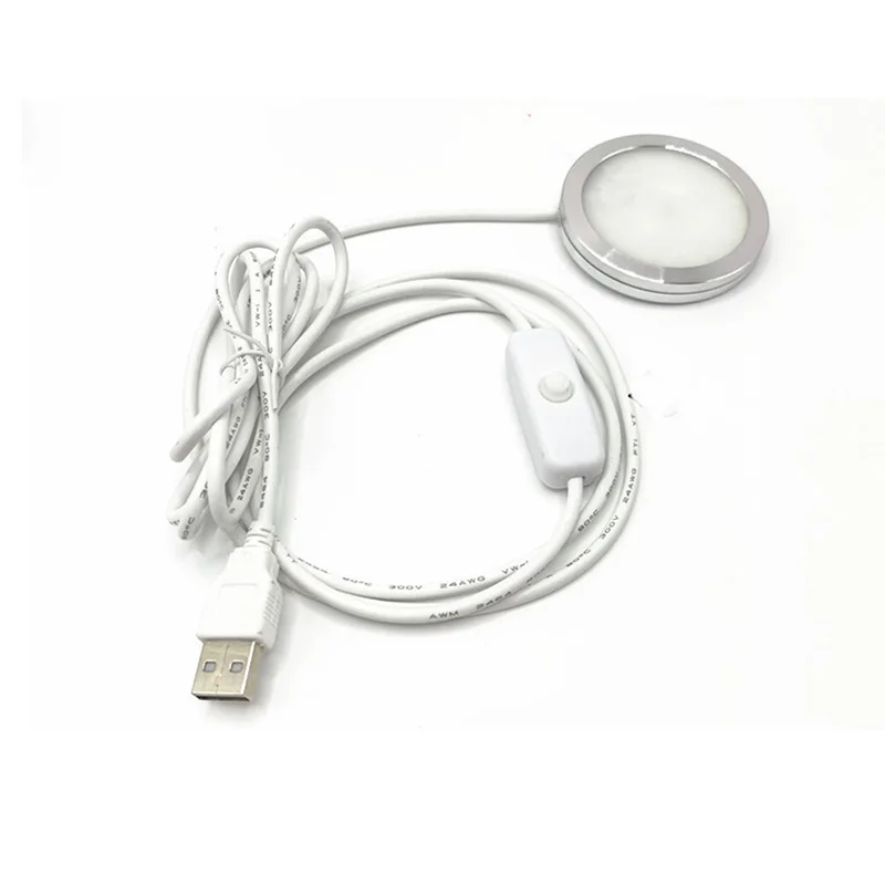 LED Spotlight Ultra-thin USB 5V LED Cabinet Mini Lamp With Switch 10W Jewelry Display Ceiling Indoor Downlight Surfaced Mounted led downlight led spotlight miniature lights undercabinet range hood light