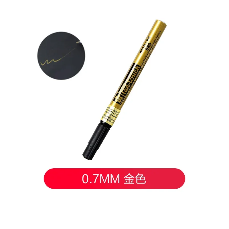 Sakura Pen-Touch Oil Based Marker in Metallic Gold Color, Permanent P, MiniatureSweet, Kawaii Resin Crafts, Decoden Cabochons Supplies