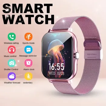Nuovo Smartwatch con Schermo Intero da 1,83'', Chiamate Bluetooth, Monitoraggio Ossigeno nel Sangue/Pressione Sanguigna, per Donne e Uomini, Regalo per le Feste 2026