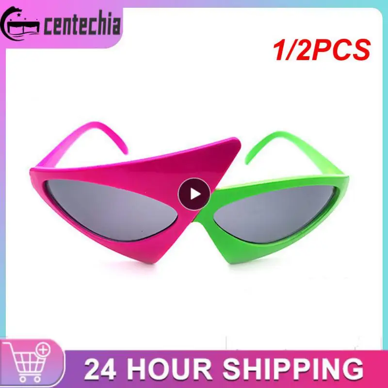 

1/2PCS Durable And Durable Triangular Sunglasses Full Frame Triangle Metal Frame Sunglasses Comfortable To Wear Fun Sunglasses