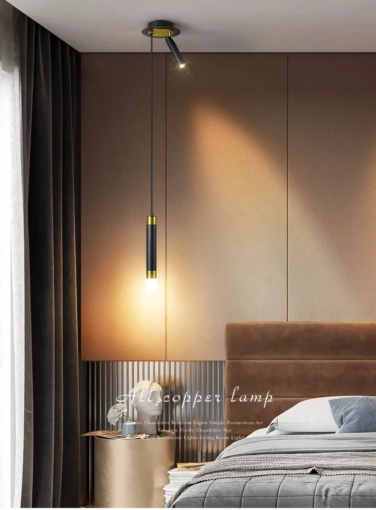 small pendant lights Modern Gold Black Bedside Pendant Lamp Wall Light Adjustable Pendant Light Wall Lamp LED Suspension Hanging Light small pendant lights