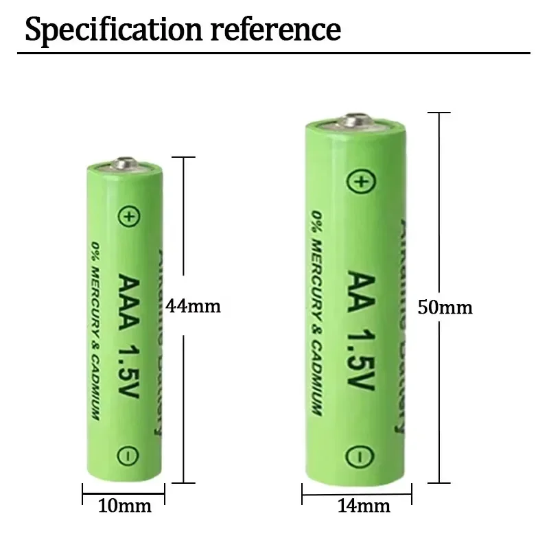 1.5V AA+AAA Ni Mh Rechargeable Battery, AAA Alkaline 3800-3000Mah,For Flashlights, Toys, Clocks, MP3, Nickel Hydrogen Batteries 2